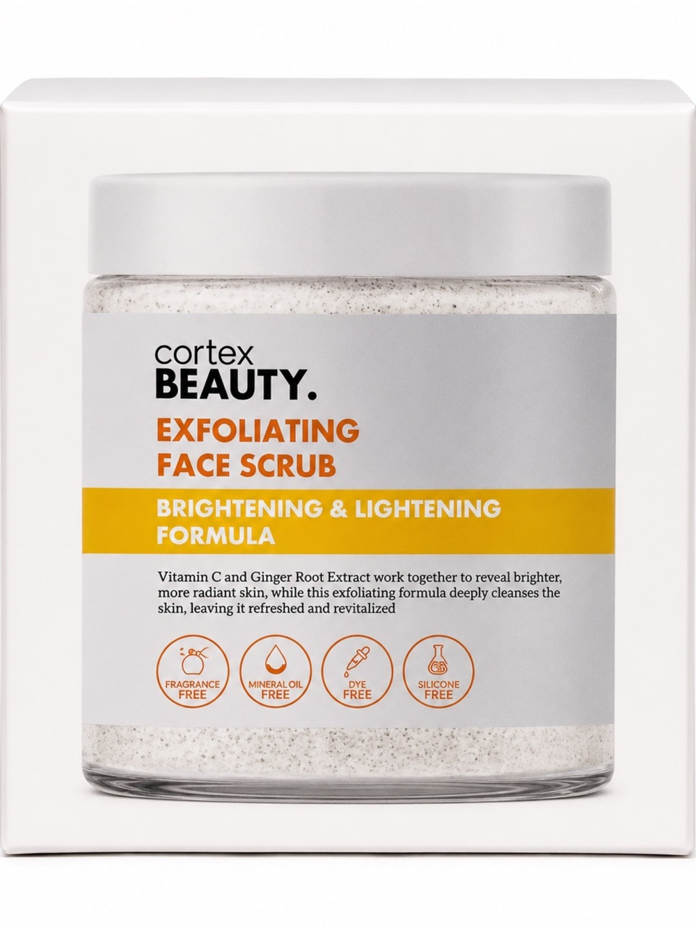 Cortex Beauty Exfoliating Face Scrub Brightening & Lightening Formula 10 oz NIB
